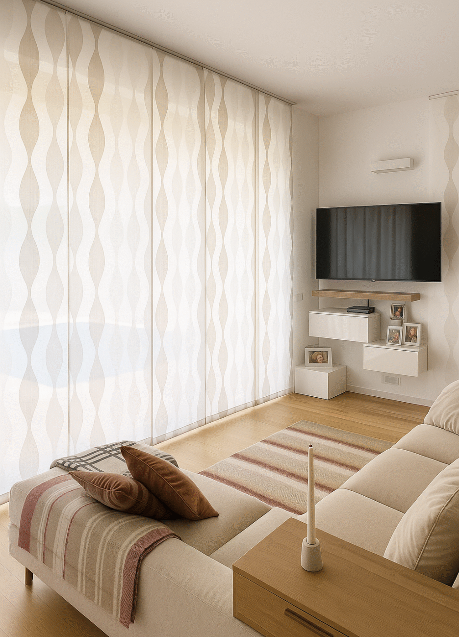Bestlivings Tenda A Pannello Ellen – Tenda Decorativa In Poliestere Opaco, Con Nastro Universale O Passanti, Colore Marrone Chiaro, 140 X 245 Cm